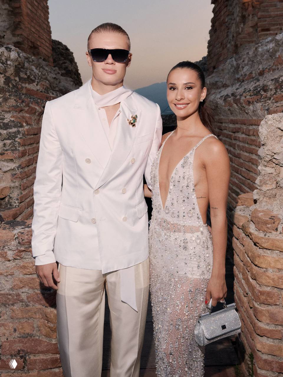 Эрлинг Холанн с Изабель Йохансен на показе Dolce&Gabbana