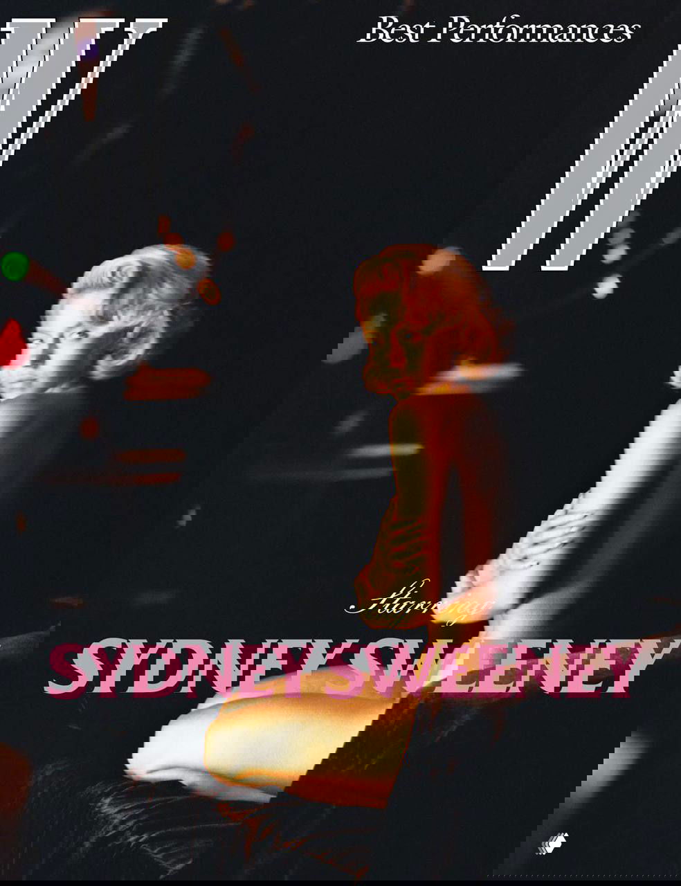 Сидни Суини на обложке W в образе из «Голдфингера»