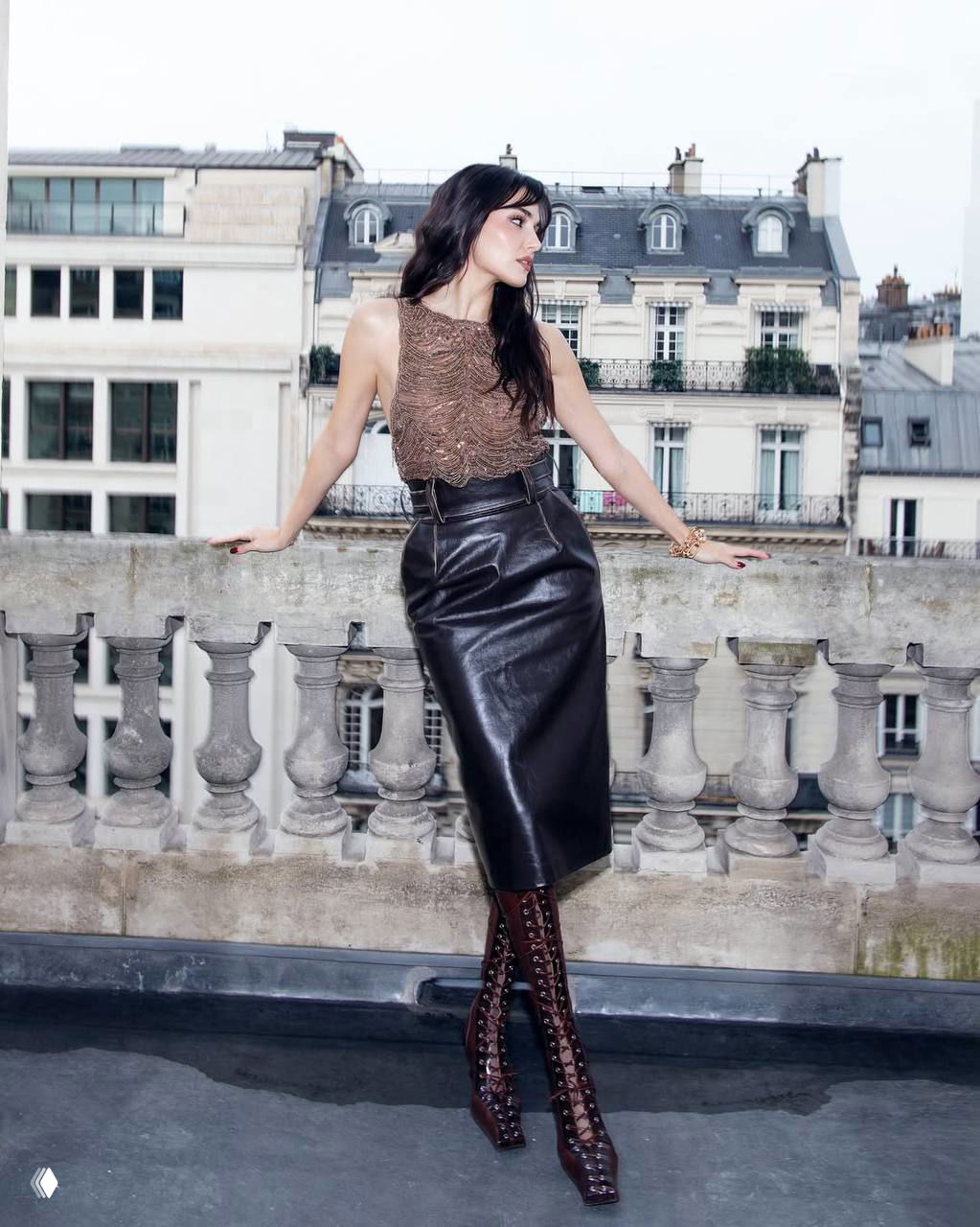 Ханде Эрчел на показе Elie Saab в Москве