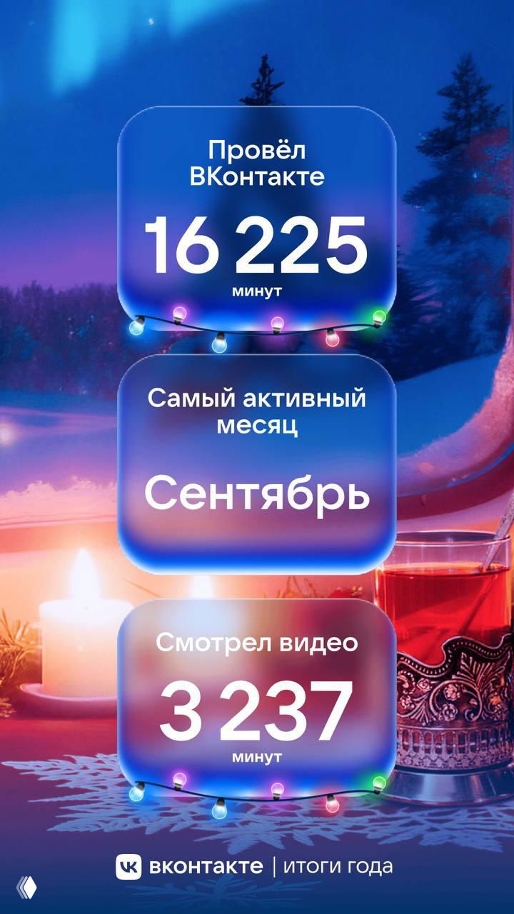 Я люблю итоги года — итоги ВКонтакте 2025