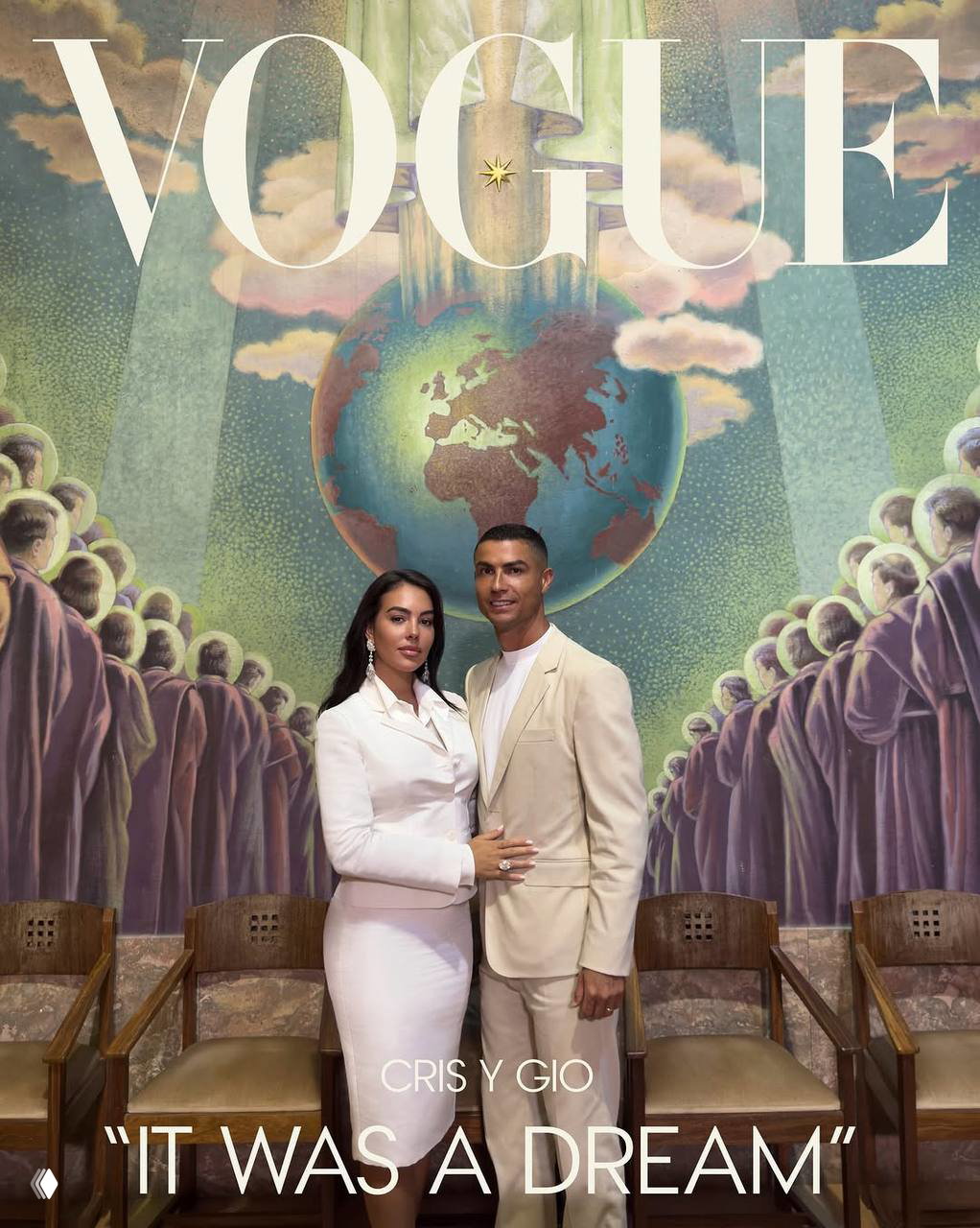 Роналду и Джорджина на цифровой обложке Vogue