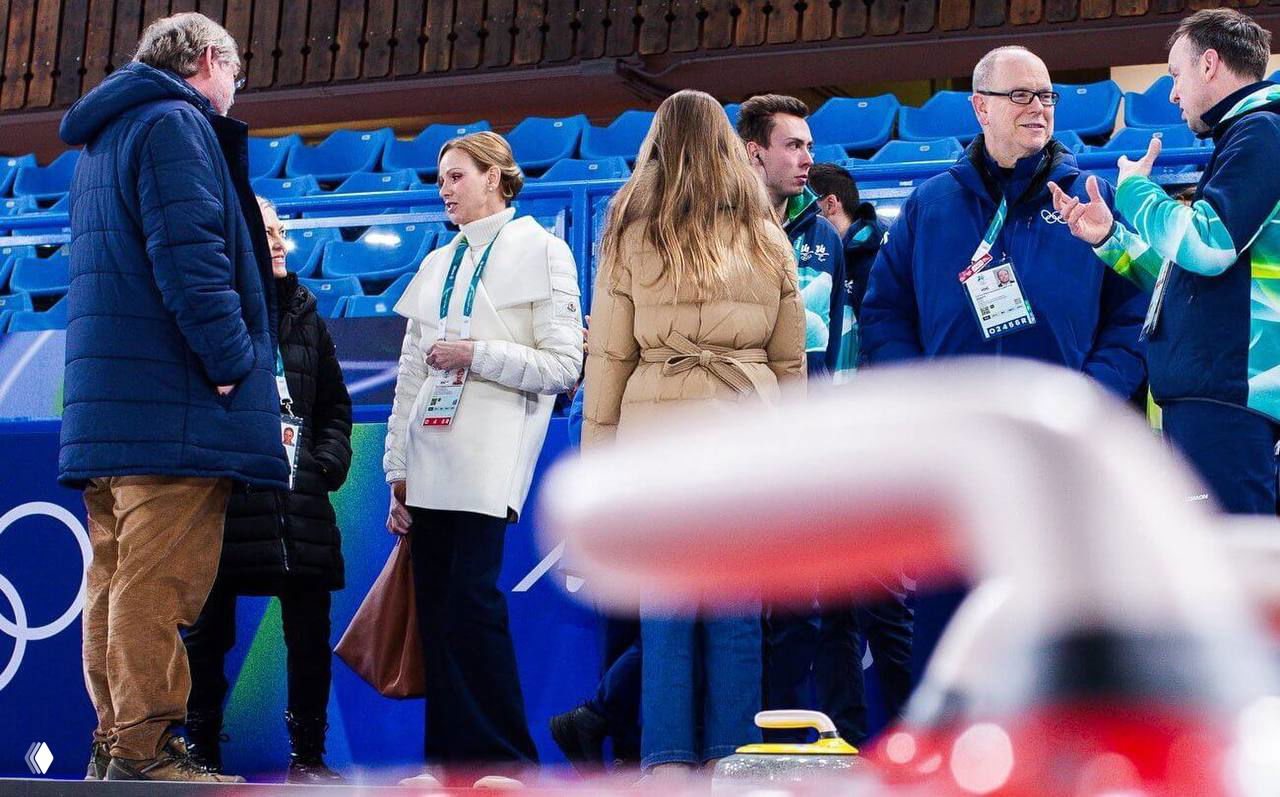 Князь Альбер II и княгиня Шарлен на Олимпиаде