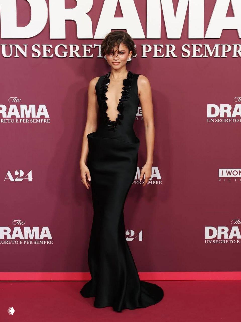 Зендея и Роберт Паттинсон на премьере в Риме