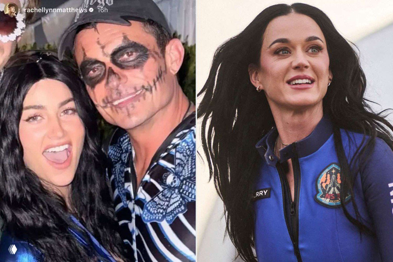 Орландо Блум на Хэллоуин: скелет и костюм Кэти Перри