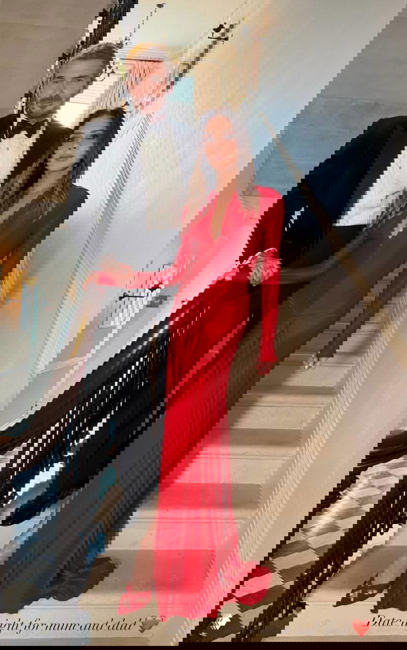 Как Бекхэмы встретили День Святого Валентина