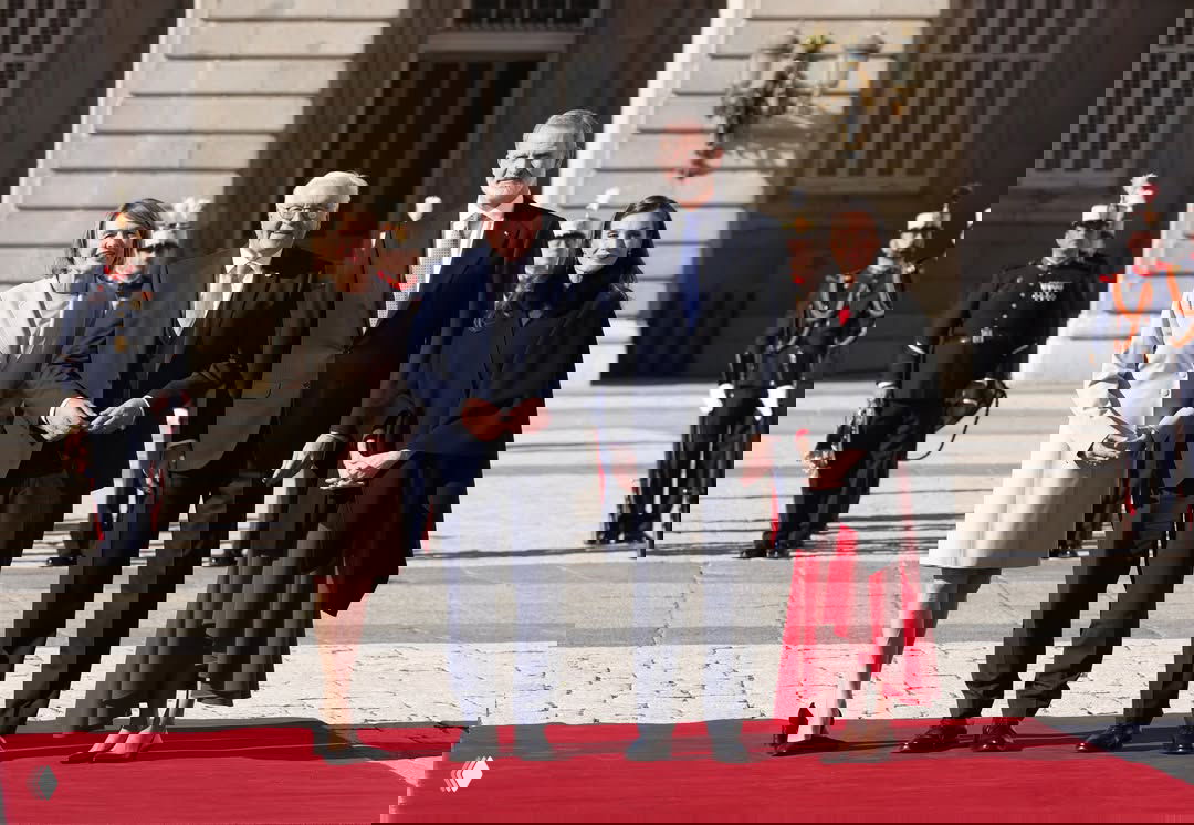 Филипп и Летиция приняли Штайнмайера в Мадриде