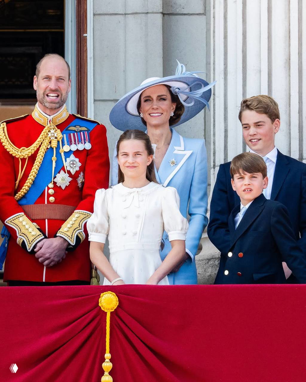 Кейт Миддлтон в ледяном голубом на Trooping the Colour