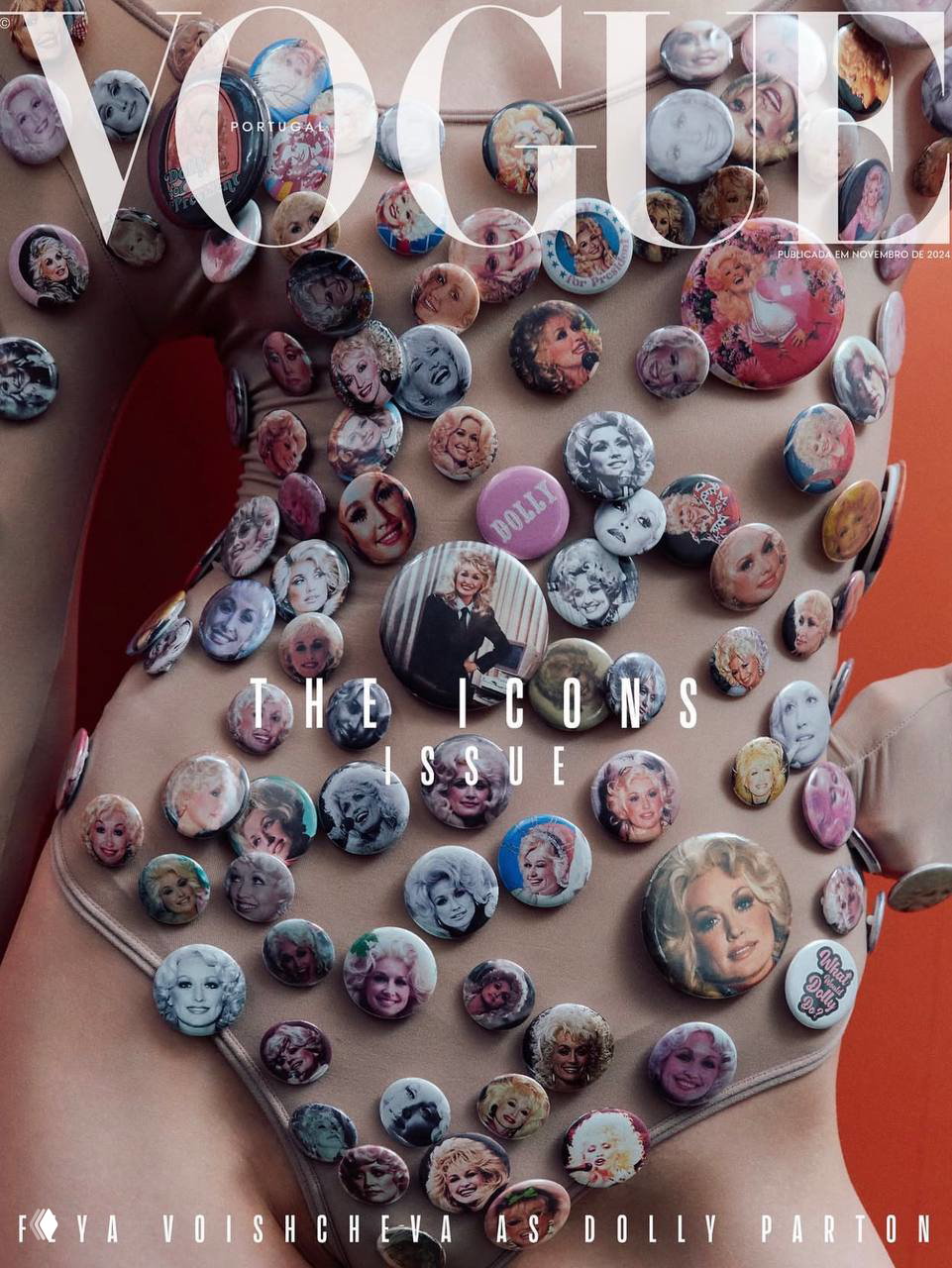 Обложка португальского Vogue в память о Долли Партон