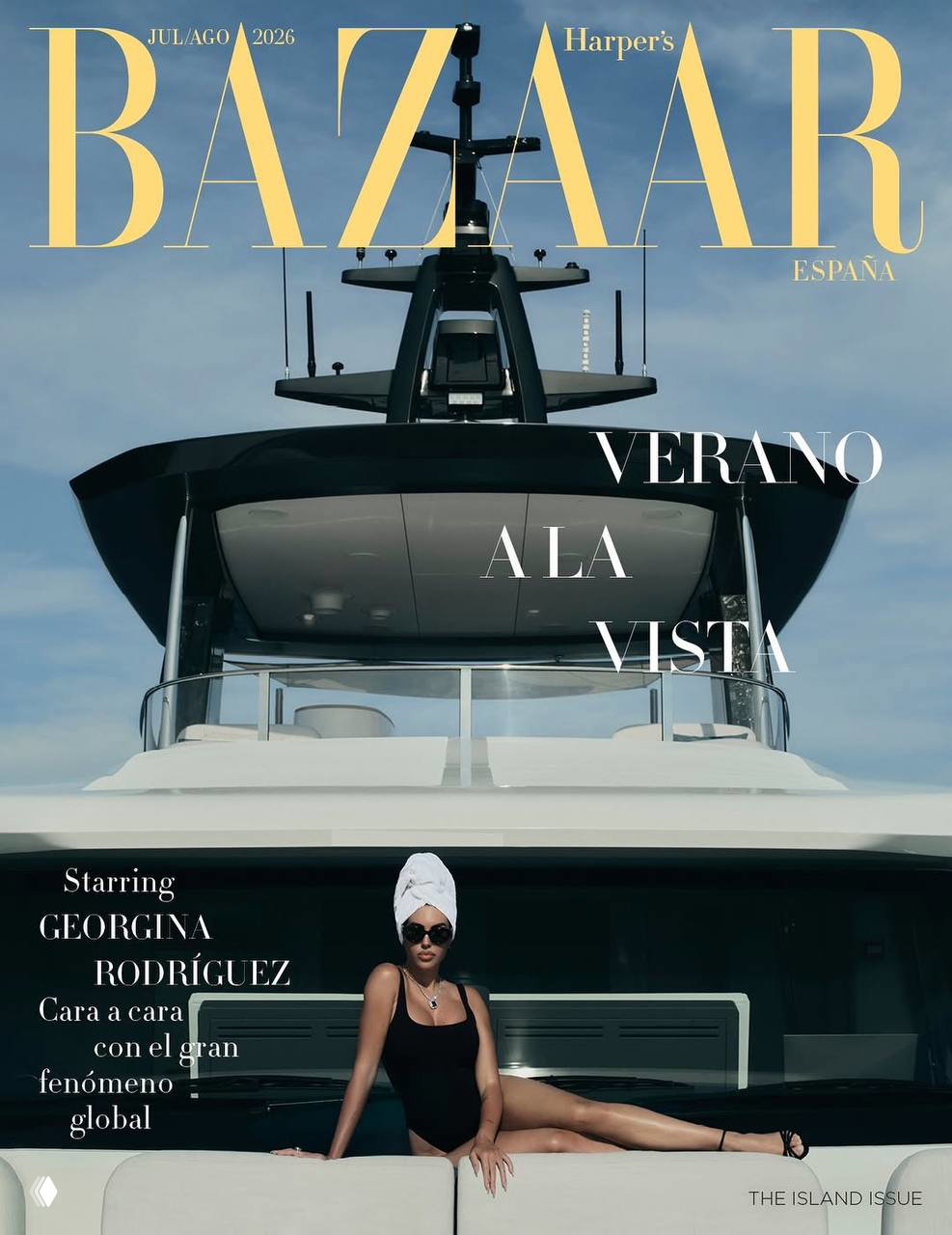 Джорджина Родригес на обложке Harper's Bazaar