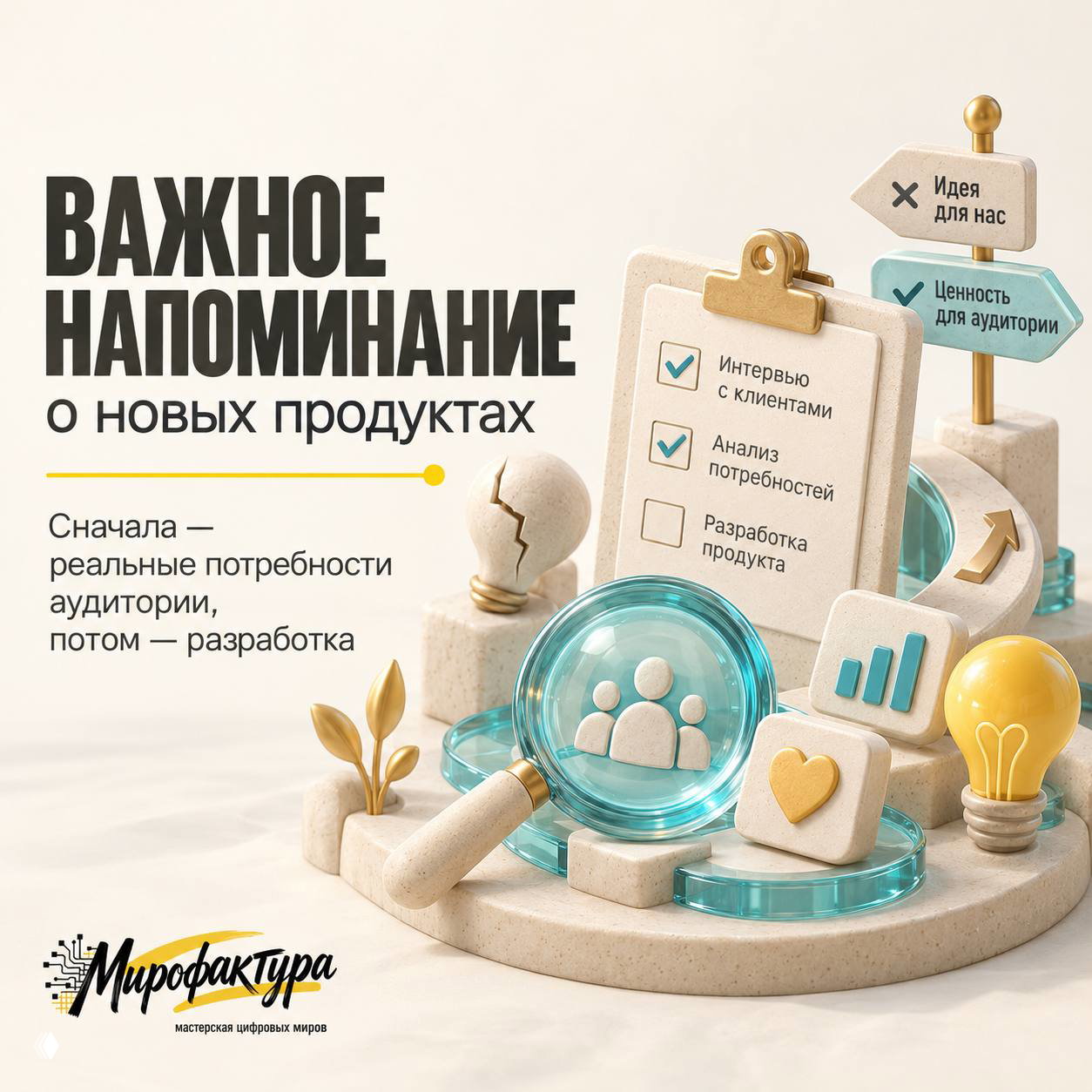 Важное напоминание о новых продуктах
