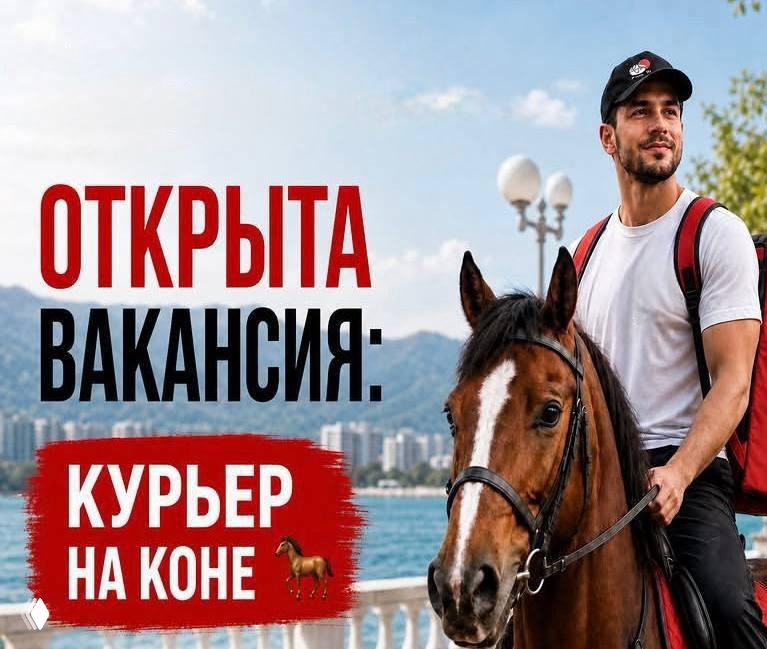 В Геленджике ищут курьера на коне