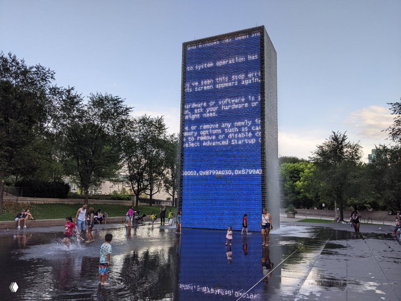 Фонтан в Чикаго, ставший памятником BSOD