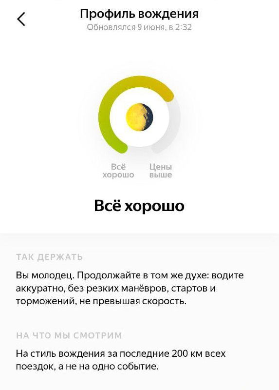 Инвертированные шкалы в Яндекс.Драйв