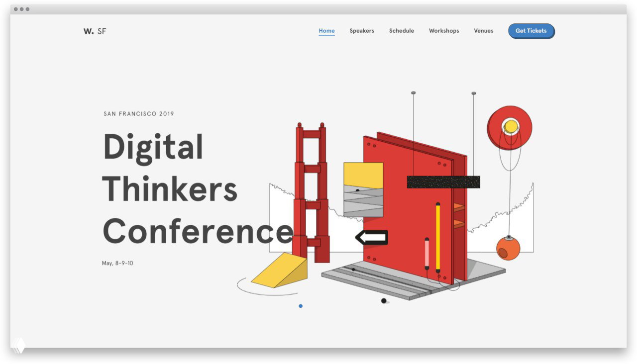 Провальная эргономика сайта конференции Awwwards