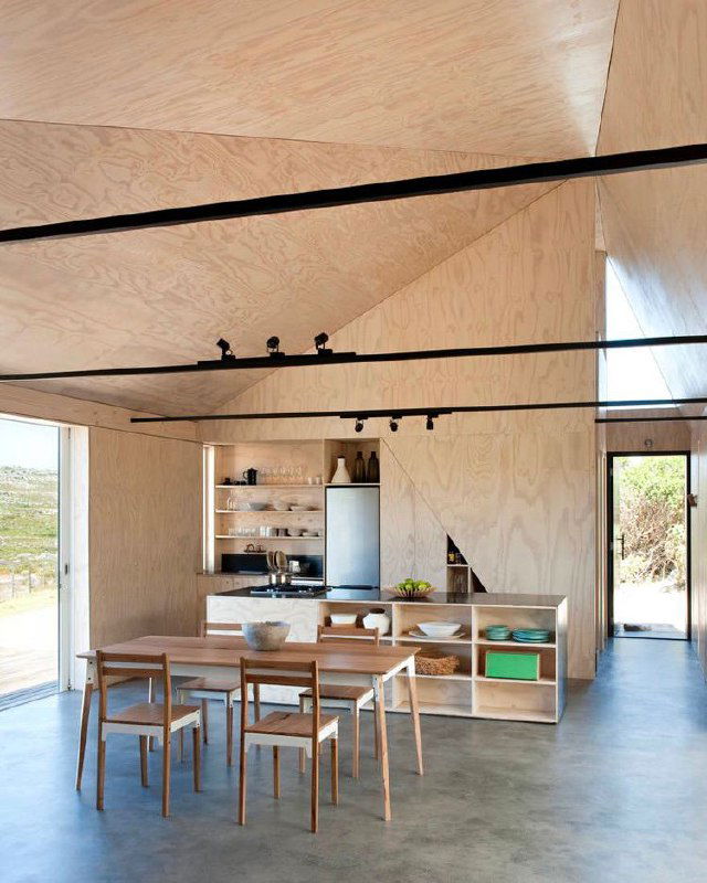 Модные кухни из фанеры: решения дизайнеров