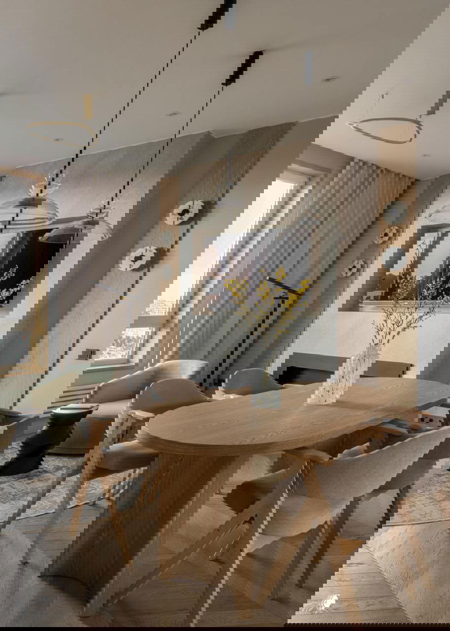 Смотрим квартиру 60 м² в стиле джапанди в Москве