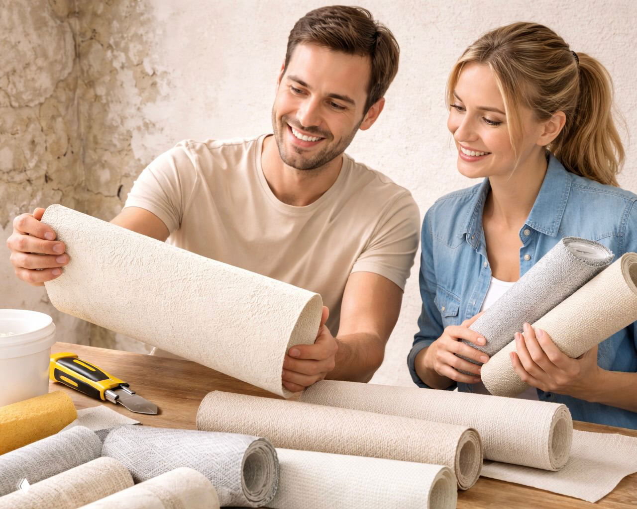 Какие обои лучше клеить на неровные стены