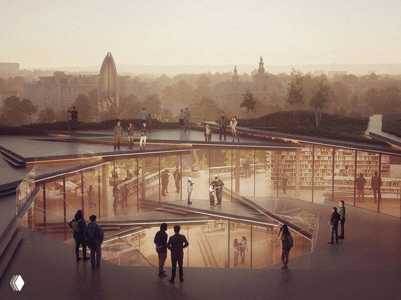 «Спираль слов»: библиотека Kengo Kuma в Жешуве