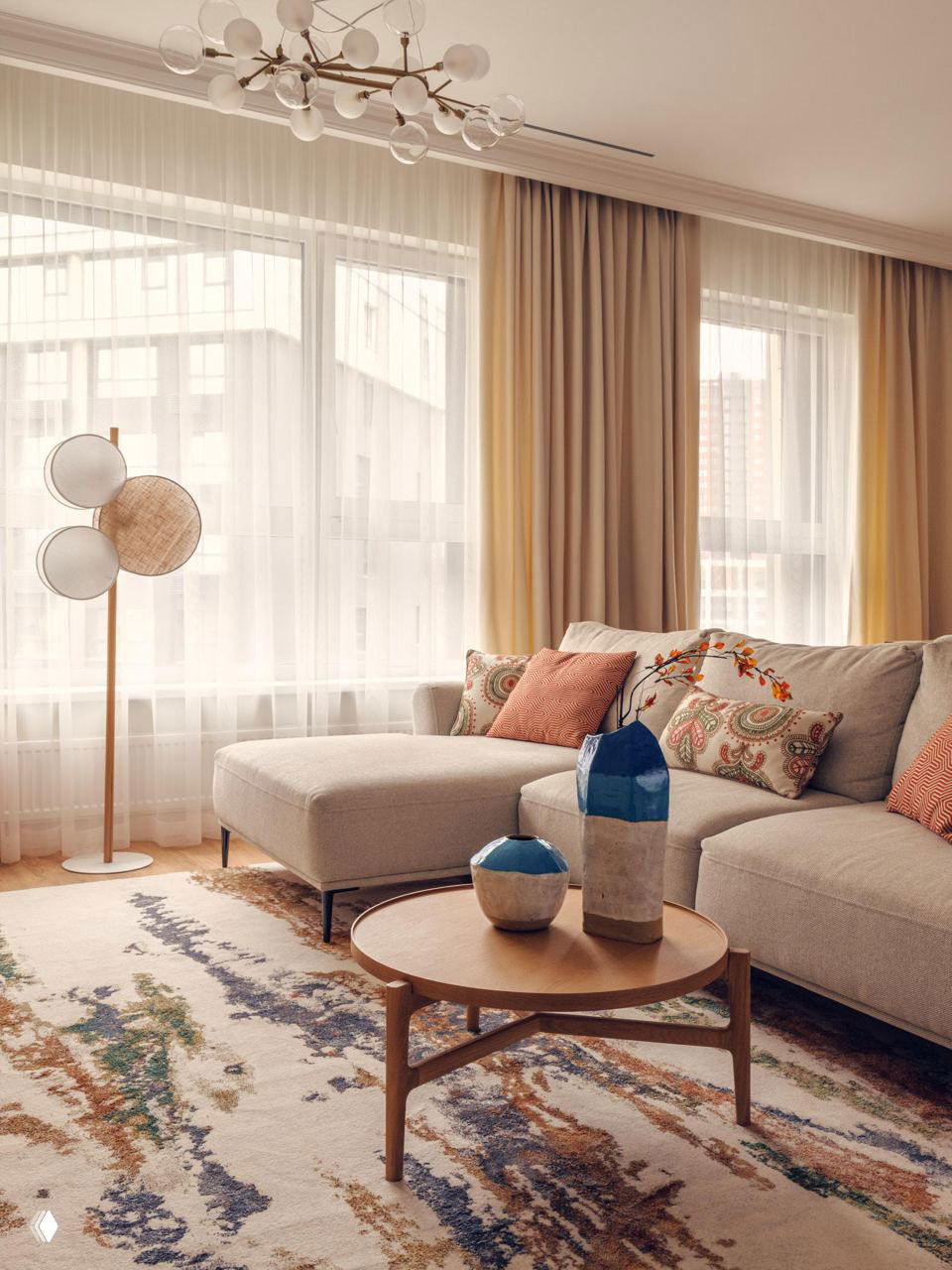 Макраме, терракота и нежные текстуры: квартира 98 m²