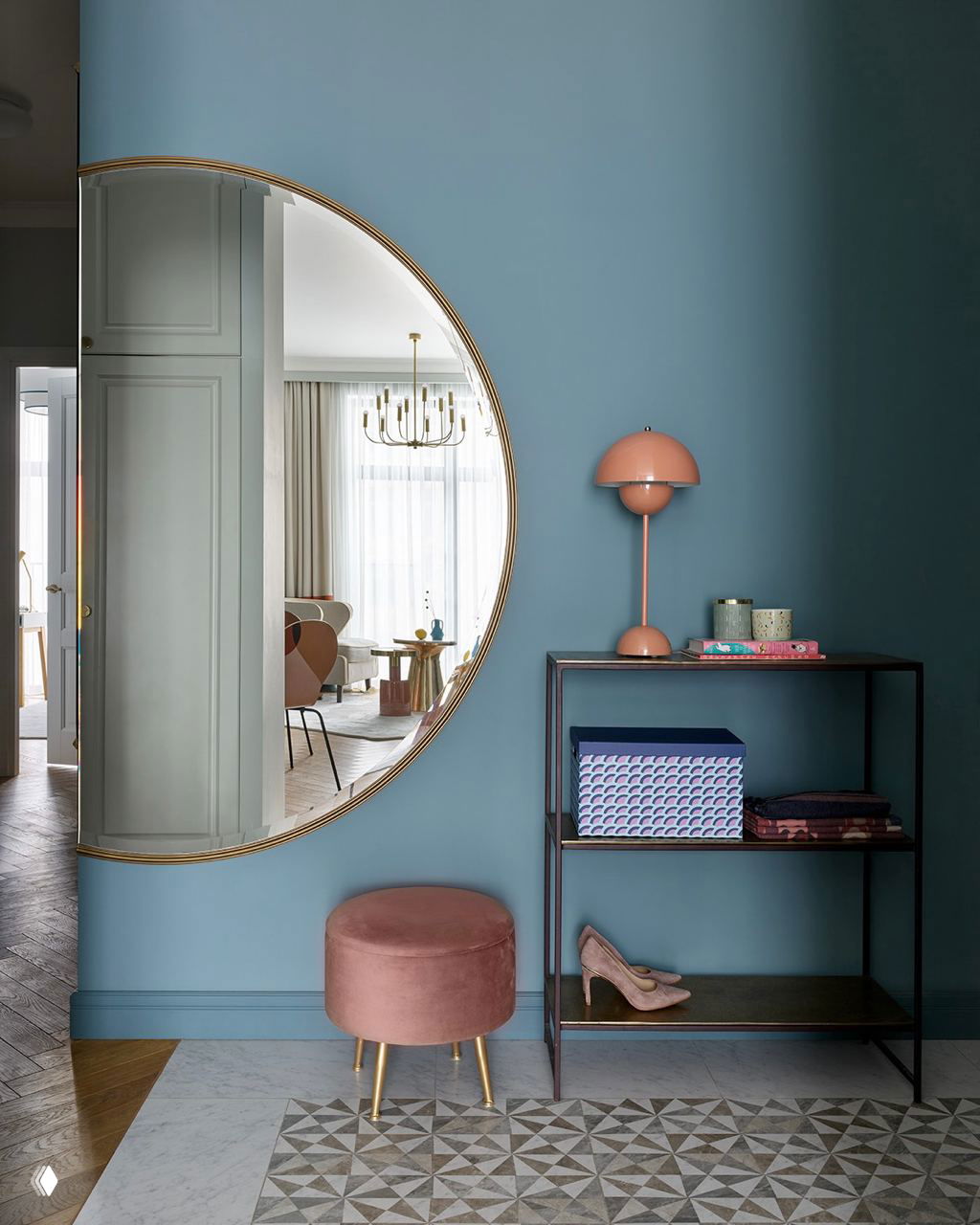Голубой цвет в прихожей: 45+ фото и примеров
