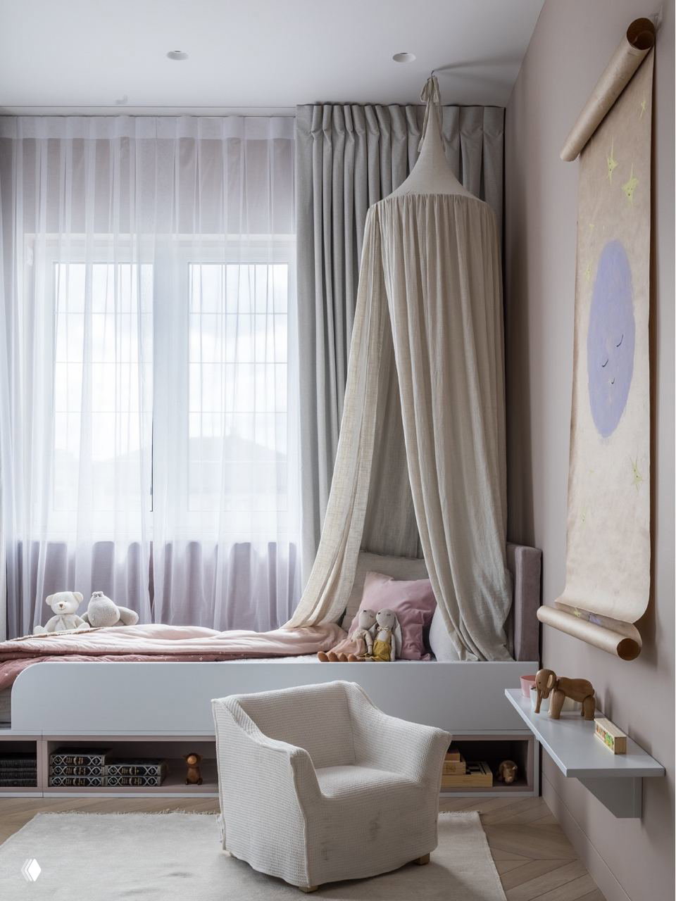 Детская в загородном доме: 30+ уютных интерьеров