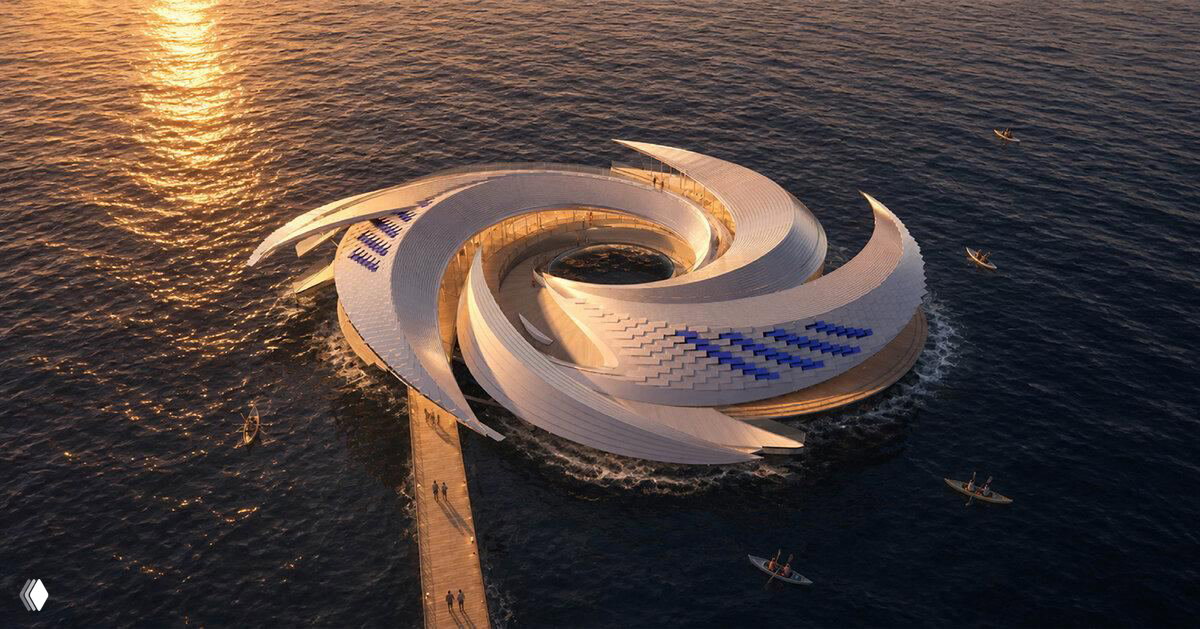 Плавучий парламент Ocean Vortex из океанского пластика