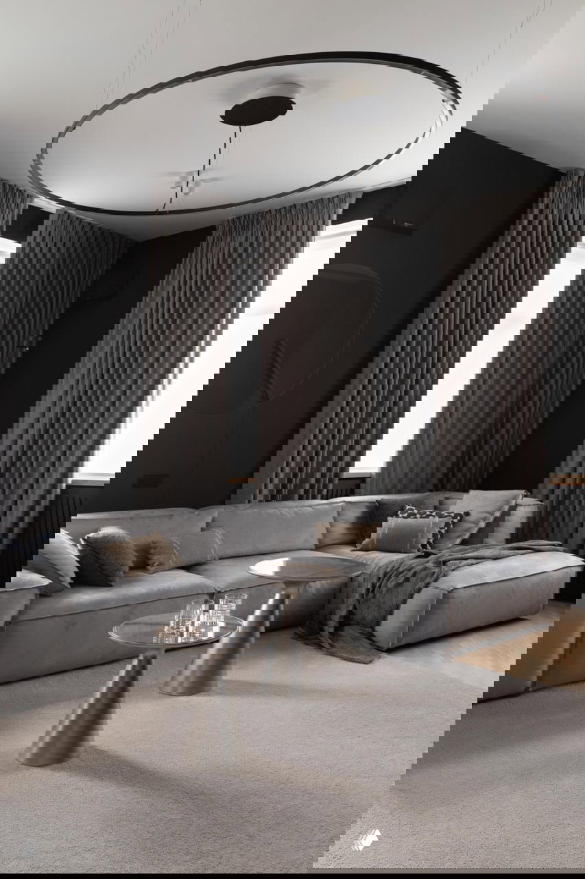 Луна и черный: квартира 110 м² в Минске