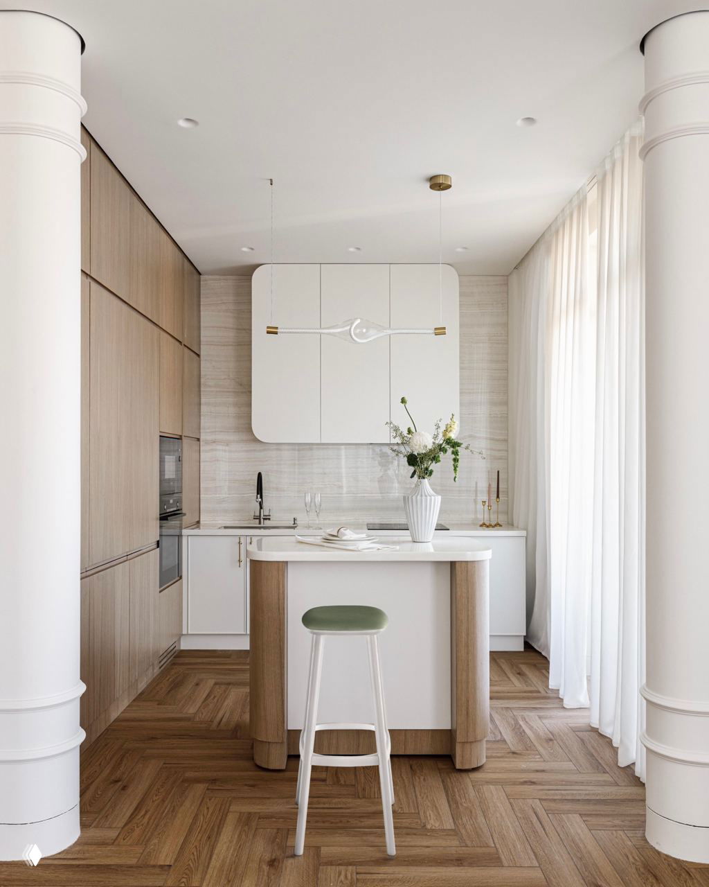 Пластичность и мягкость: квартира 75 м² в Алма-Ате