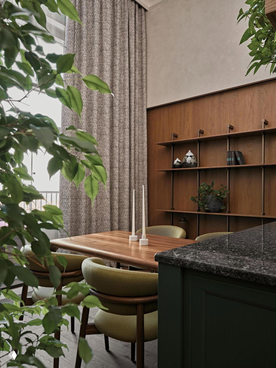 Хай-тек и зелень: квартира 173 м² в Новосибирске