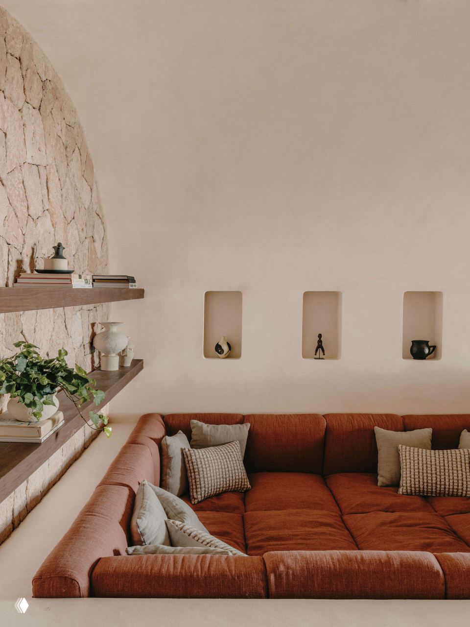 Гостиная, утопленная в пол: 20+ примеров