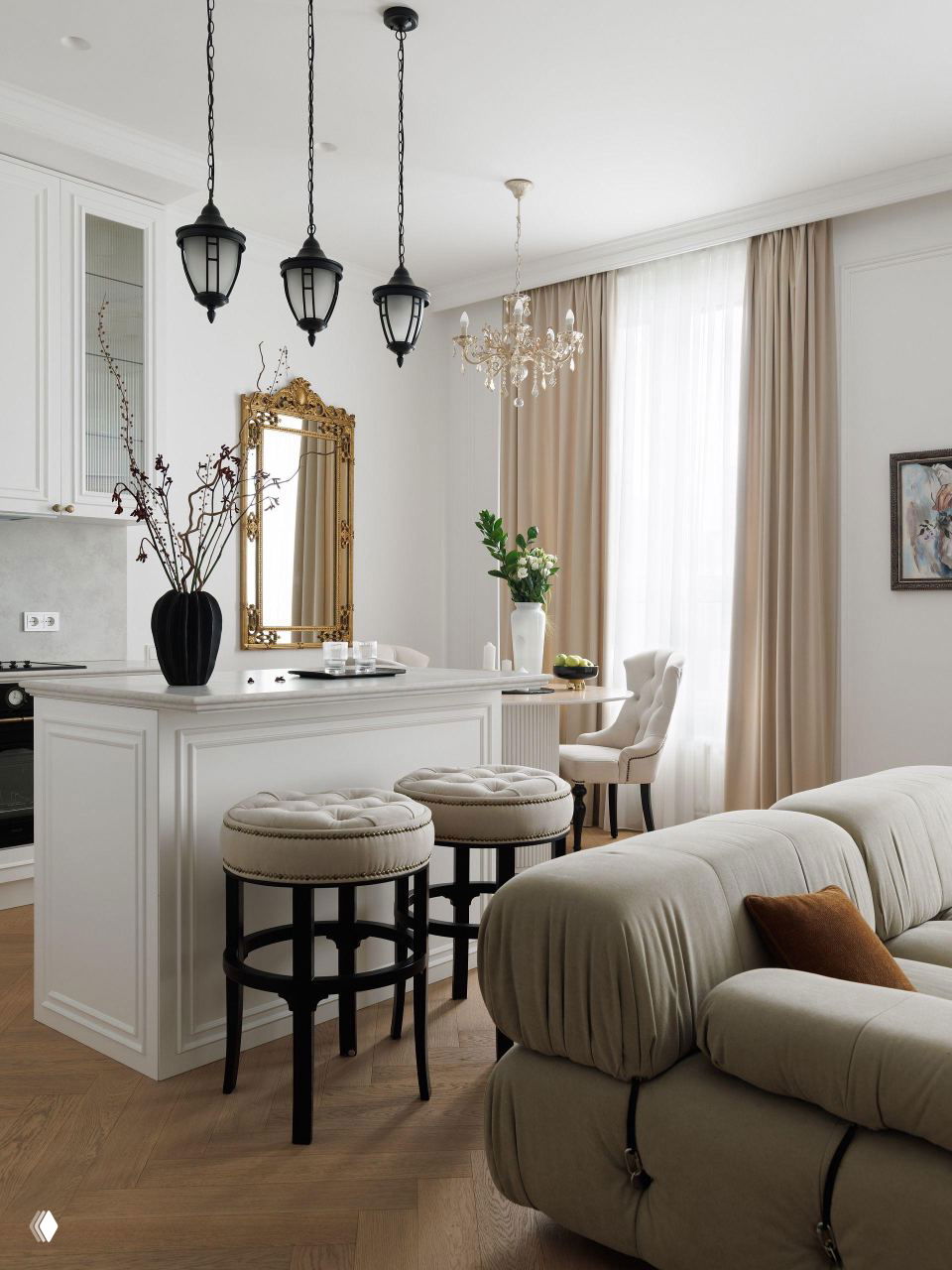 Французский шарм: классическая квартира 74 м² в Москве