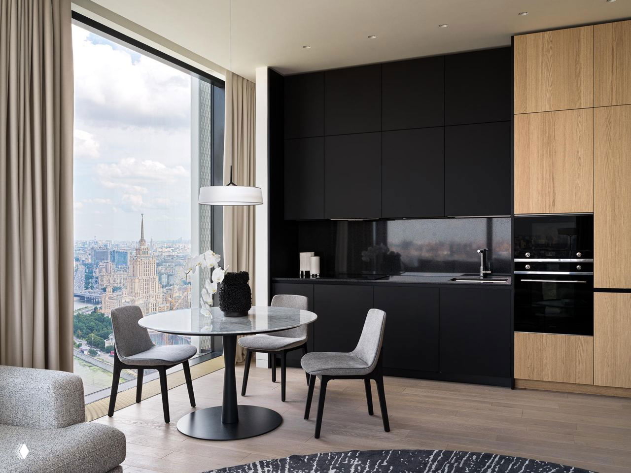 Синие акценты: квартира 86 м² в Москве