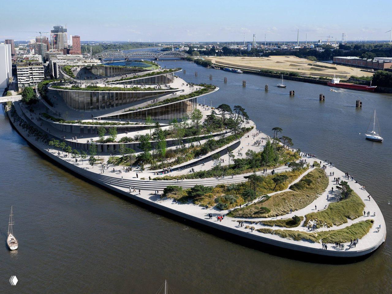 BIG представили проект Гамбургской оперы с террасами