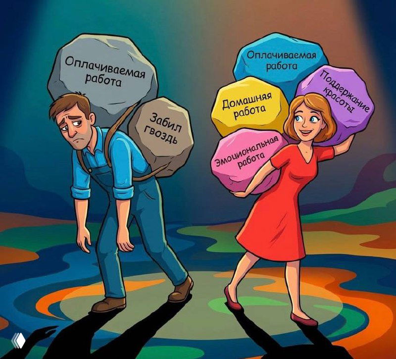 Женщины — 75% всего неоплачиваемого труда