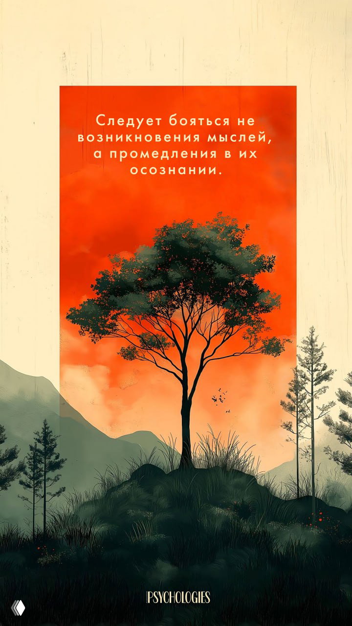 Следует бояться не возникновения мыслей