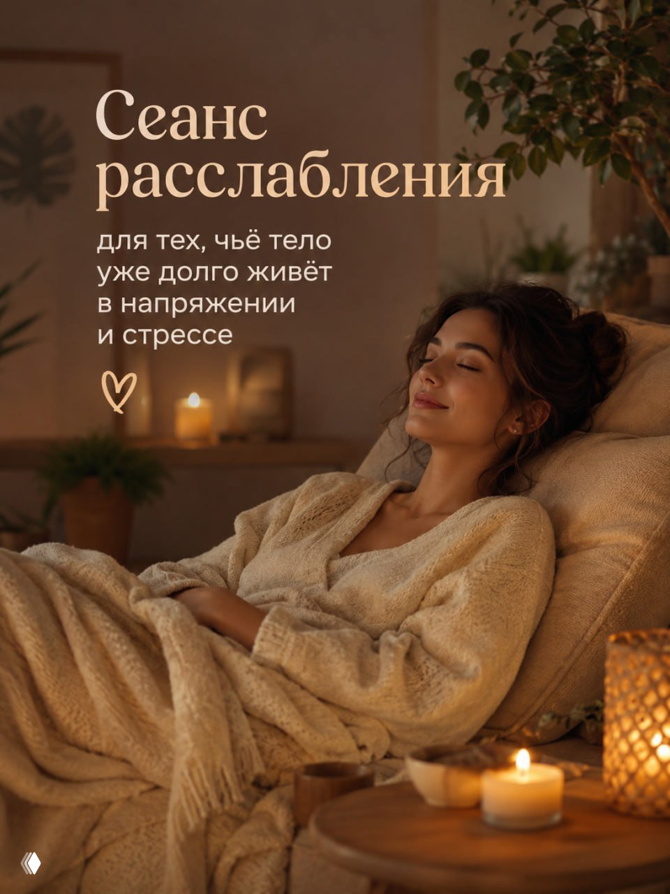 Сеанс расслабления при длительном напряжении