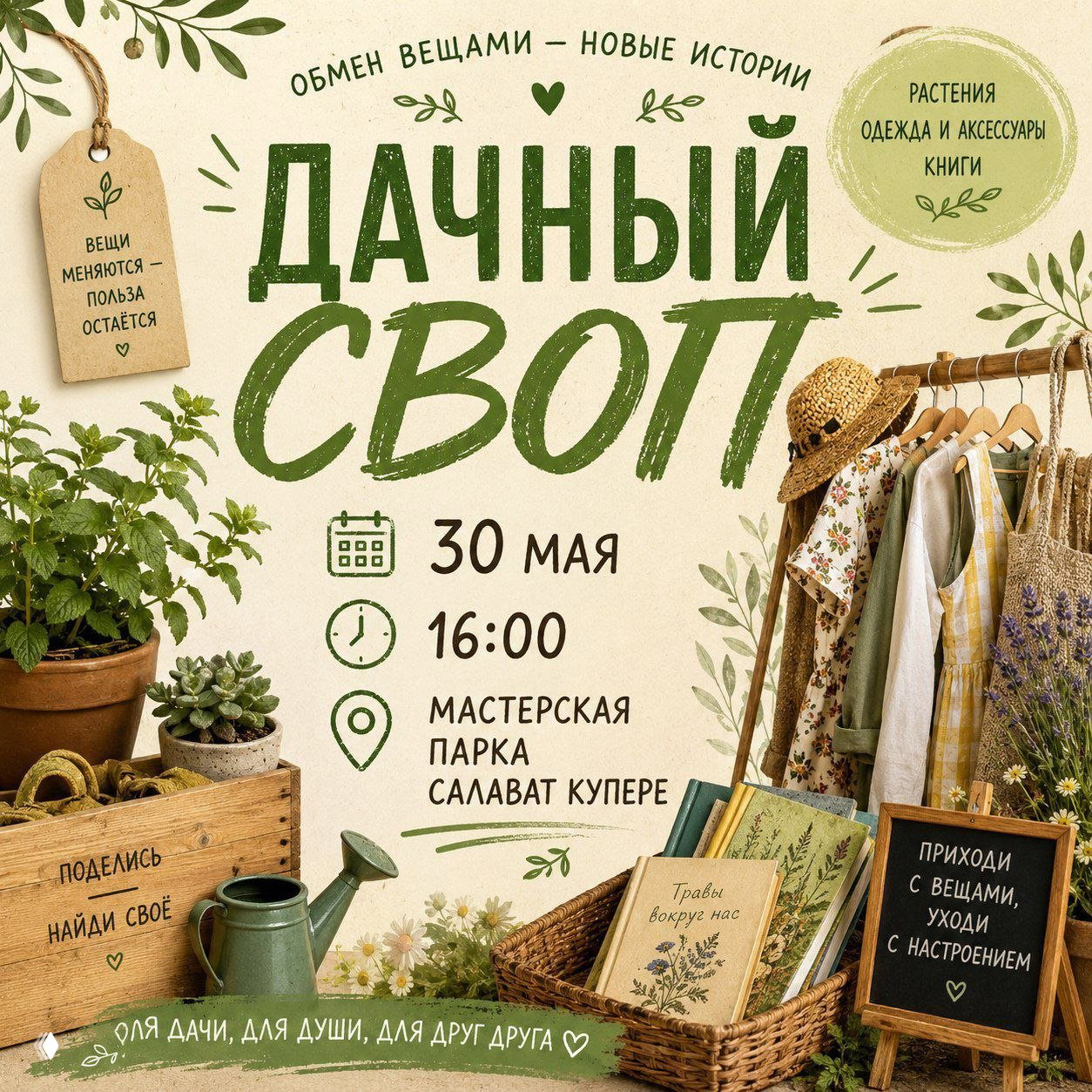 Дачный своп в парке Салават Купере — 30 мая