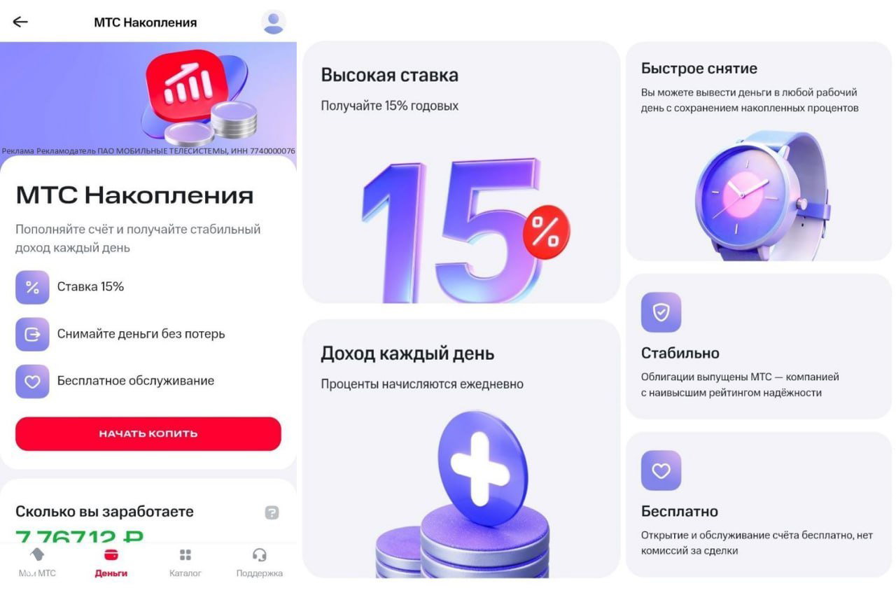 15% годовых по облигациям МТС