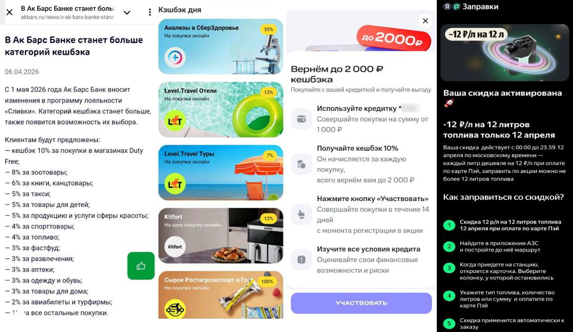 Коротко: обновления кэшбэка Ак Барс, МТС, ТБанк