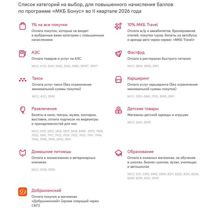 МКБ Бонус ➡️ II квартал 2026