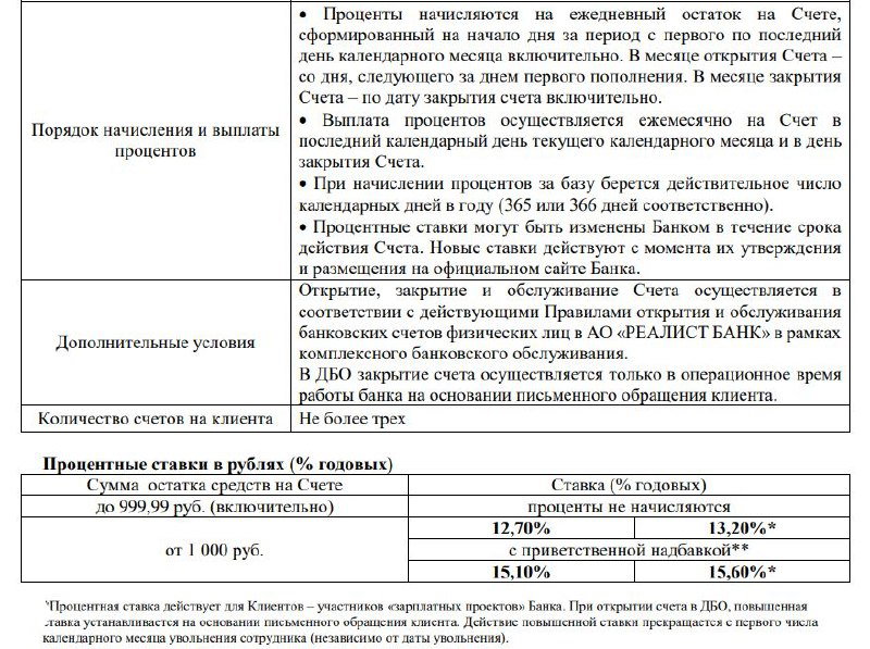 Реалист — изменения ставок по НС с 15.04.26