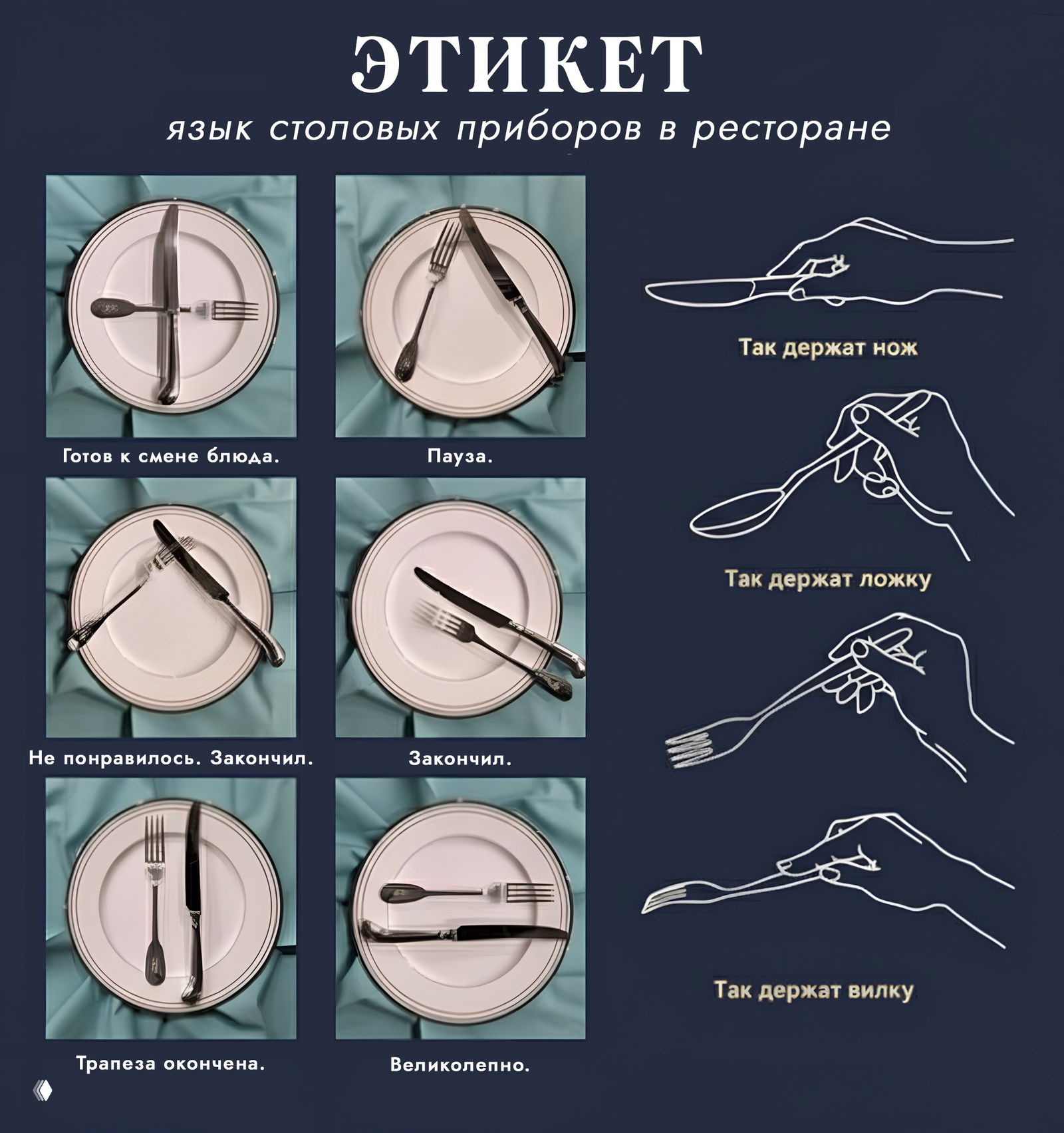Язык столовых приборов: молчаливый диалог