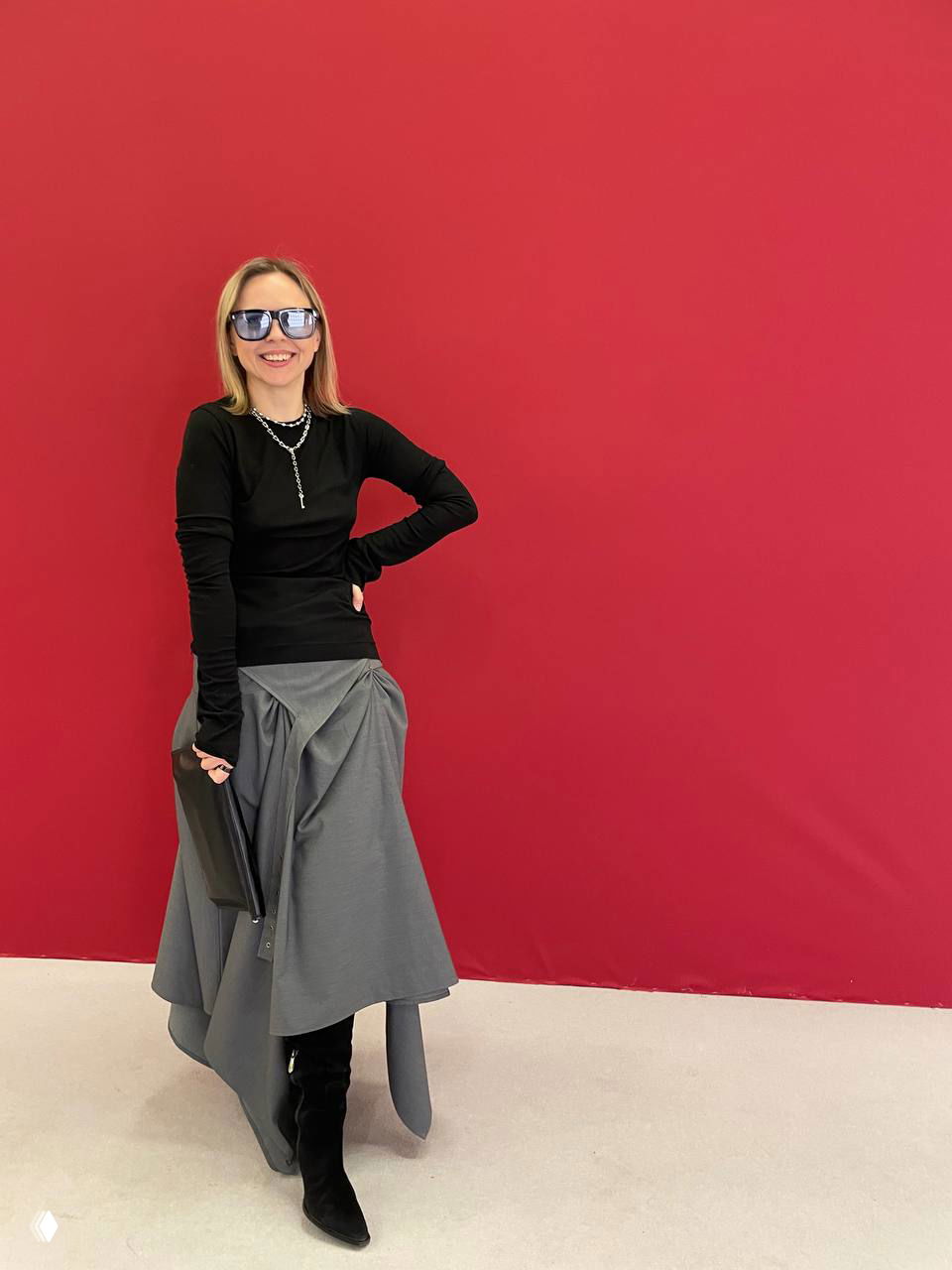 Платье как юбка — образ с Московской недели моды