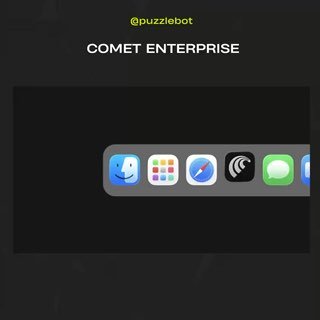 Превью Comet Enterprise: макет панели приложений с иконками, демонстрация интеграции браузера Perplexity в доке — скриншот интерфейса для корпоративного продукта