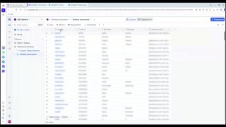 Скриншот интерфейса NocoDB: таблица с записями участников розыгрыша, столбцы с username, user_id и другой информацией для выбора победителя через PuzzleBot.