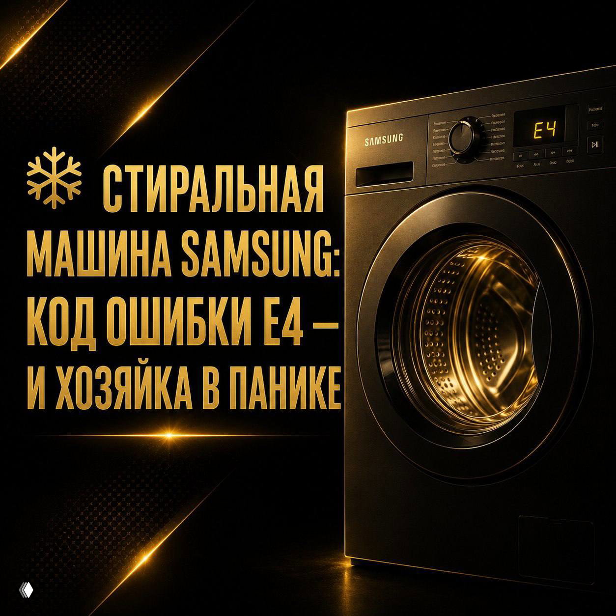 Стиральная машина Samsung: код ошибки E4