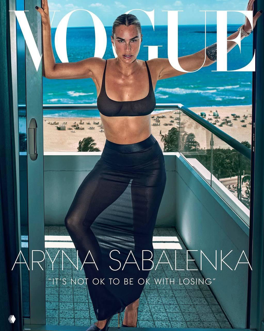 Арина Соболенко на диджитал-обложке Vogue
