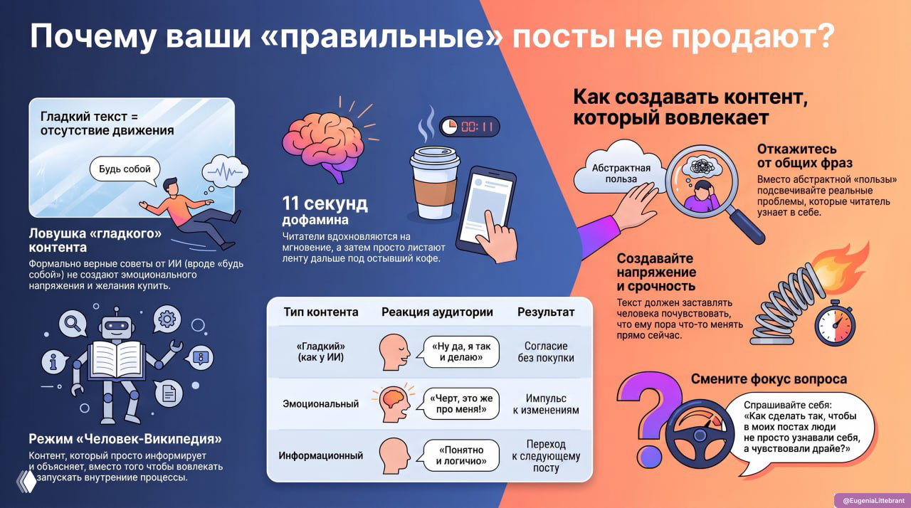 Почему «правильные» посты не продают?