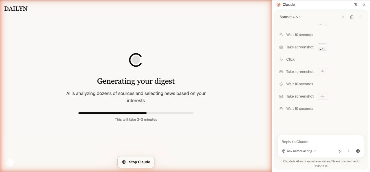 Анализ UI с помощью claude chrome extension