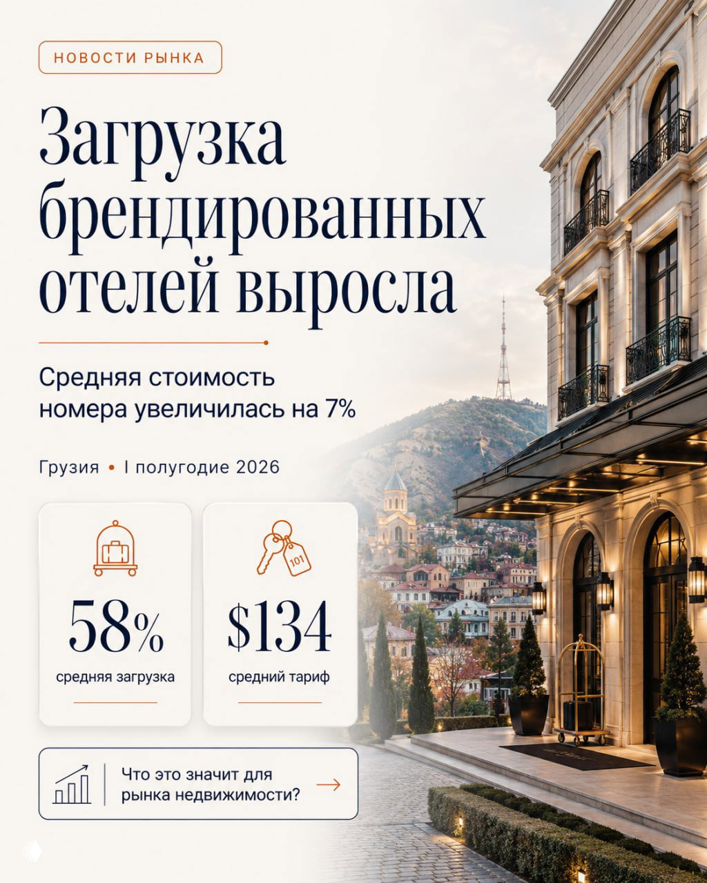 Отели в Грузии загружаются и продают номера дороже